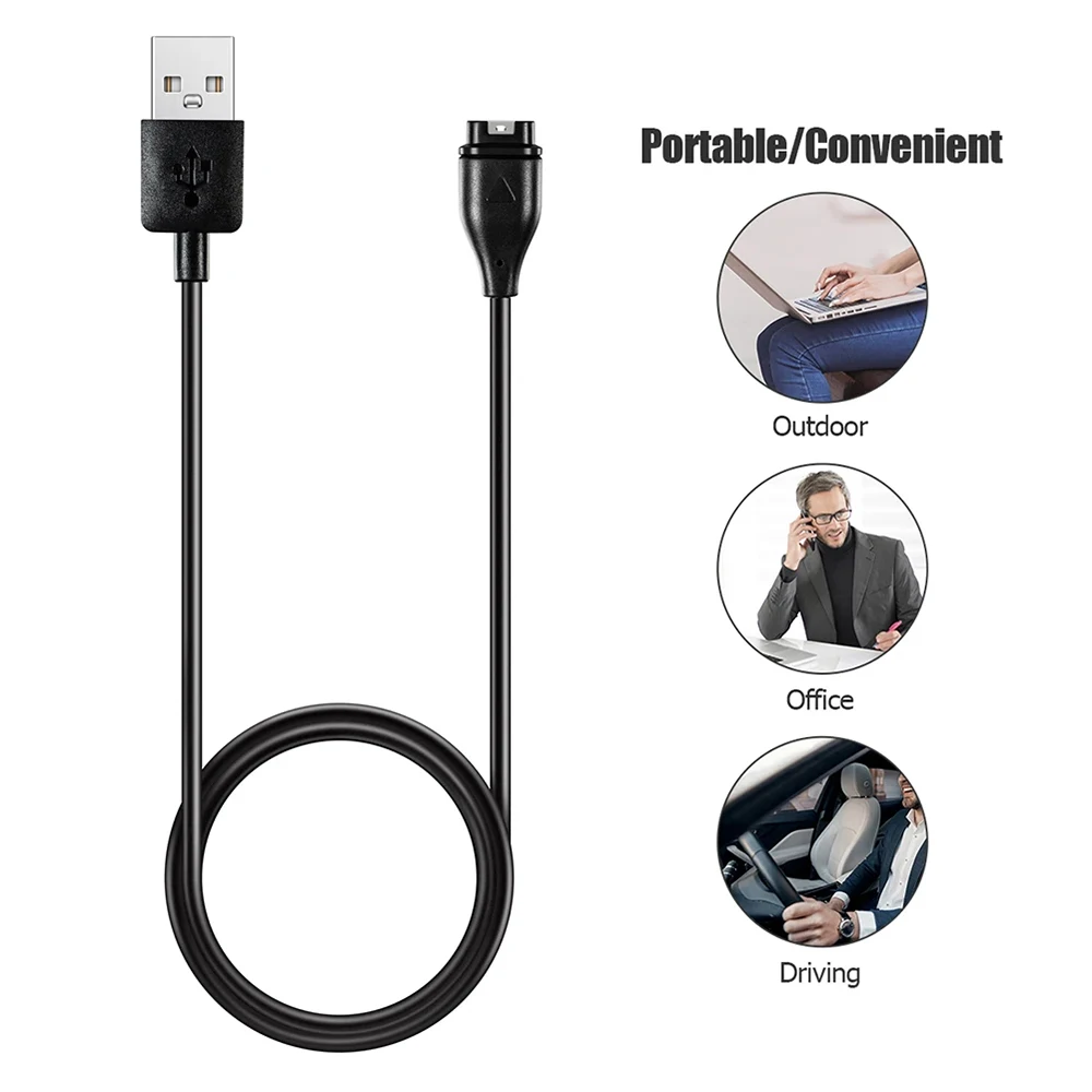 كابل شاحن الساعة لـ Garmin Forerunner 45 55 245 255 265 745 945 955 965 سوار شاحن USB لاستبدال معدات الساعة