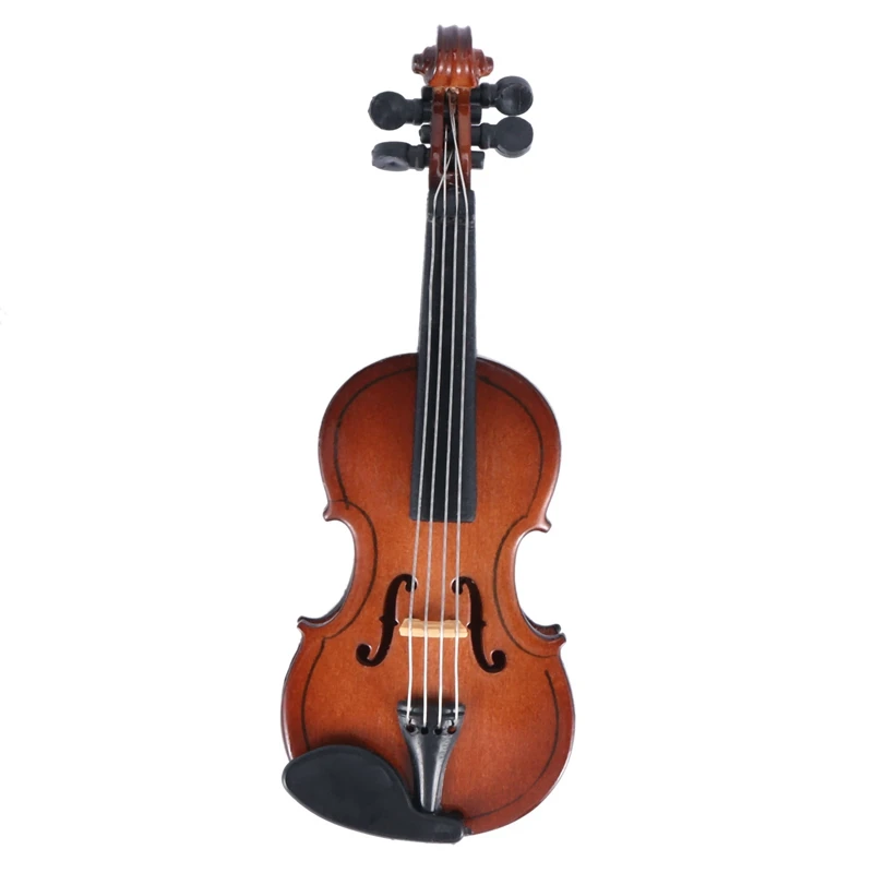 

4X Gifts Violin Music Instrument Miniature Replica With Case, 8X3cm