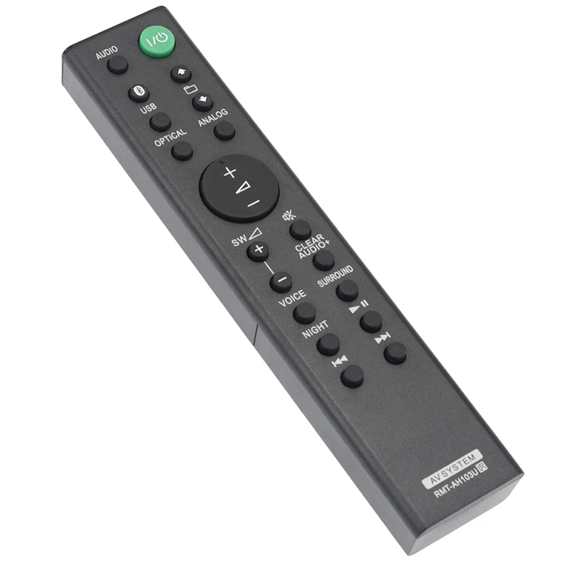 RMT-AH103U Replace Remote Control Plastic Remote Control For Sony Soundbar HT-CT80 SA-CT80 HTCT80 SACT80