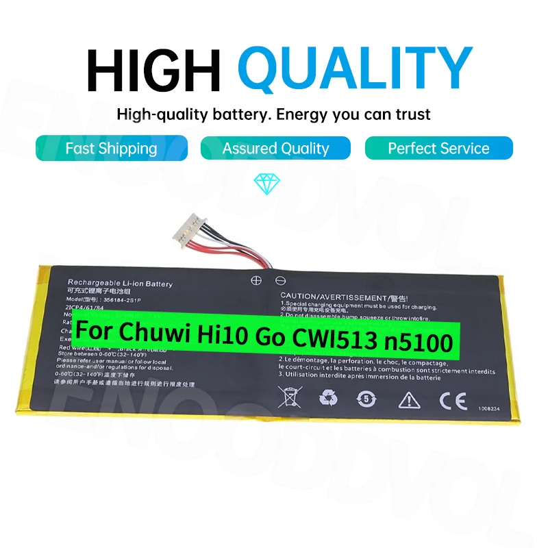 100% NEW 356184-2S1P Battery for Chuwi Hi10 Go CWI513 Laptop Replace Battery 7.6V 3000mAh For Chuwi Hi10-Go n5100