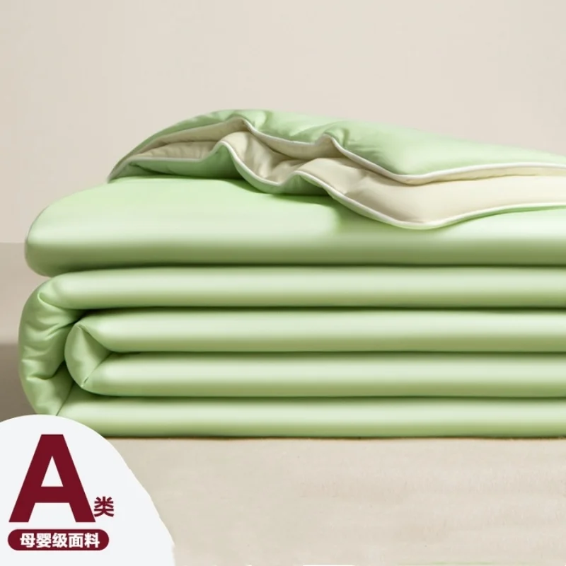 

Smooth Green Cooling Summer Quilt,Thin Air Condition Comforter,Bed Blanket for Single Kids Adult 150*200cm Home Bed Linens