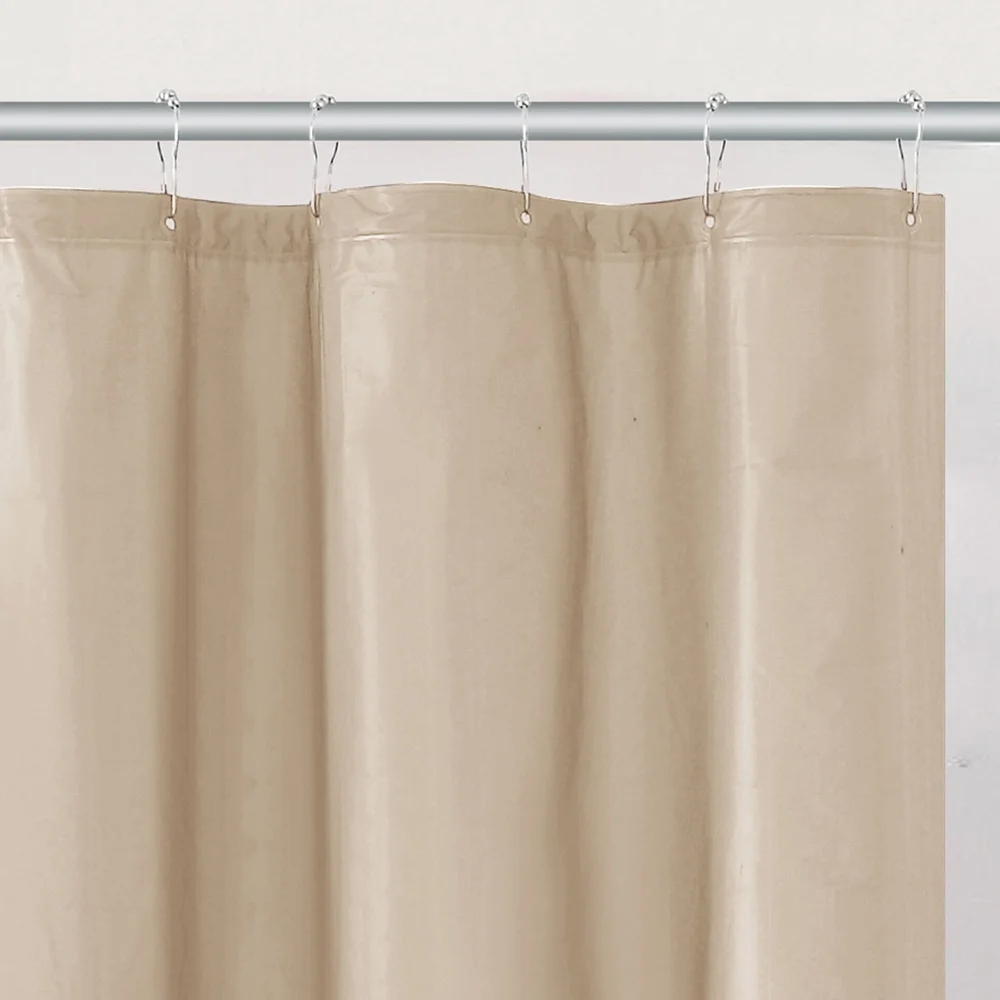 بطانة دش متينة مقاومة للماء من مادة PEVA مقاس 72 × 72 ثقيلة الوزن ذات 3 قياسات للحمام، تصميم صلب أساسي سهل التنظيف وخالي من الكلوريد #4