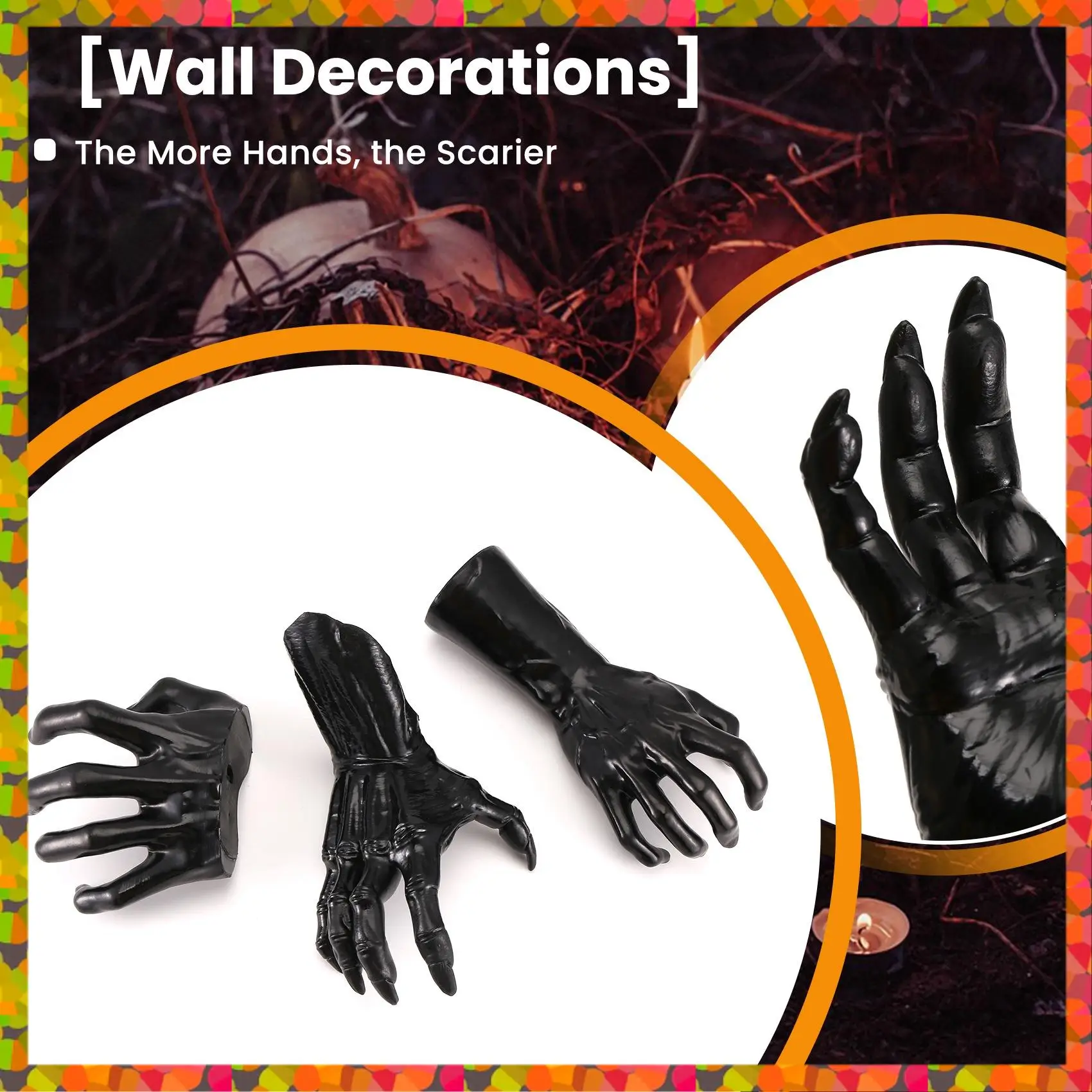 

Promotion! Halloween Decorations Wall Mounted Creepy Reaching Hands Horror Hands For Wall Decorations Gothic Hanging Sculpture