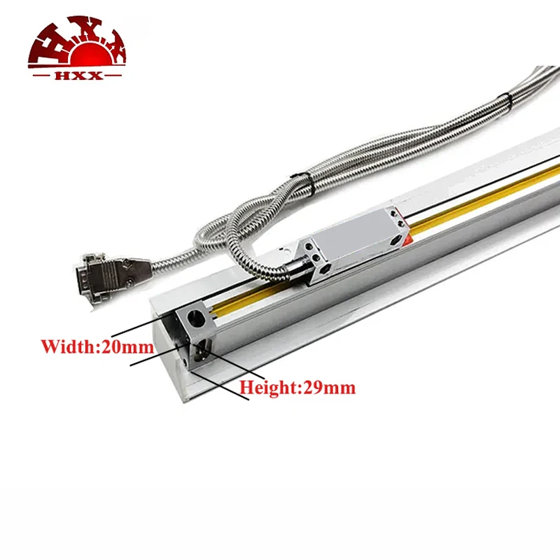 Lathe Mill TTL 5um Slim DRO Linear Scale 50 100 150 200 250 300 350 400mm 20x29mm HXX SINO Small Encoder Grating Ruler Sensor