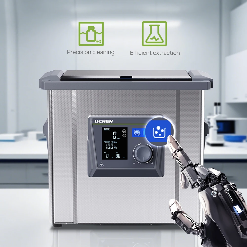 Digital ultrasonic cleaner programmable time and temperature control (80 ° C ° C Max) for cleaning various parts 2L-30L models