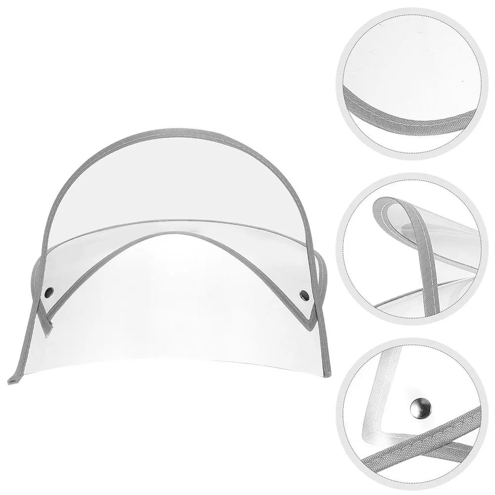 

2Pcs Detachable Raincoat Hat Brim Visor Transparent Face Protector for Rainy Day Outdoor Activities Raincoat Accessories