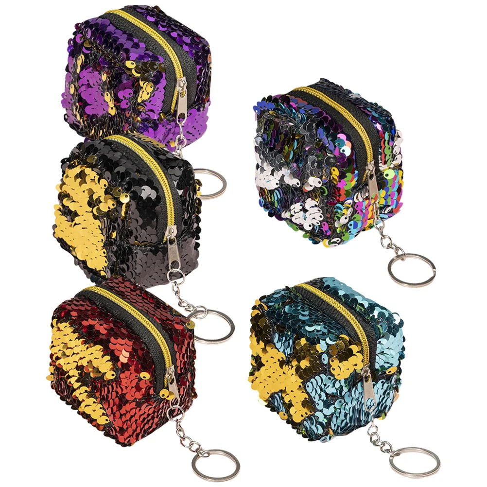

5 Pcs Mini Travel Makeup Bags Lightweight Durable Waterproof Coin Purse Portable Wallet Women Jewelry Storage Bag