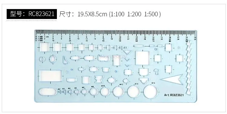 

1pcs Drawing template ruler drawing circle ellipse interior design building curve template full circle design template