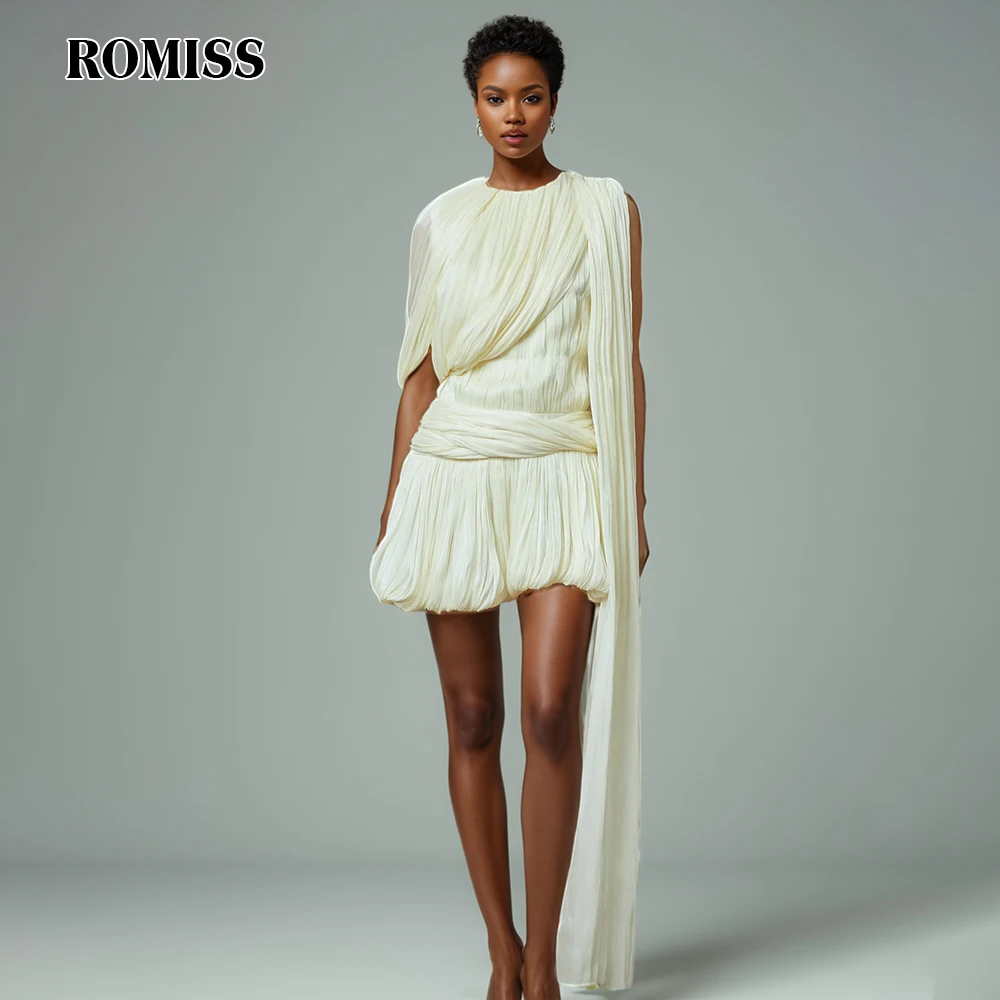 

ROMISS Solid Spliced Mes0h Mini Dresses For Women O Neck Sleeveless High Waist Temperament Mini Dress Female Fashion New