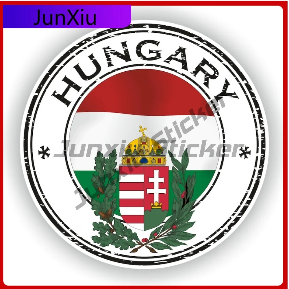 

Hungary Seal Sticker Round Flag Creative Vinyl Decal Waterproof Decorative for Motorcycle SUV Rear Windshield Fuel Tank Cap