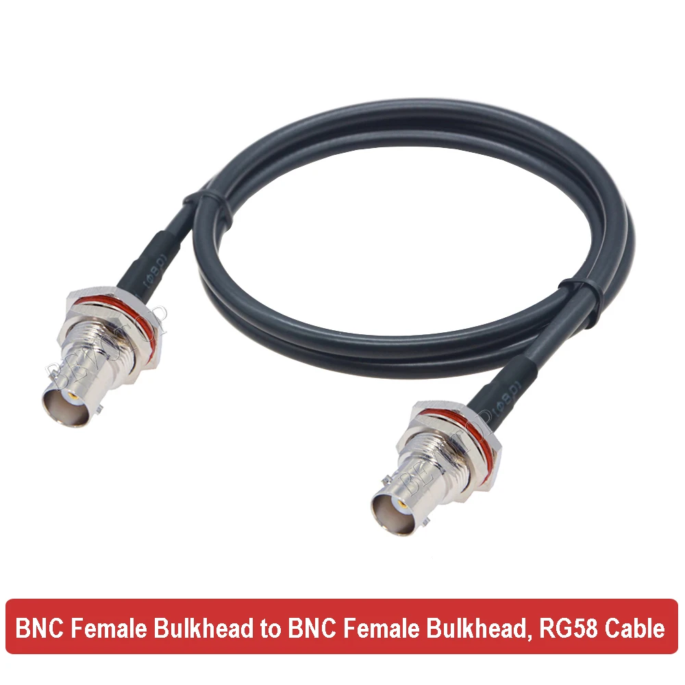 1PCS RG58 Cable BNC Male to BNC Female 50Ohm BNC Female Waterproof Connector Pigtail RF Coaxial Extension Cord for CCTV Camera