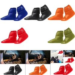 Winter Duck Down Booties Outdoor Camping Tent Warm Boots Warm Shoes Winter Warm Feet Cover Waterproof Windproof for Men Women