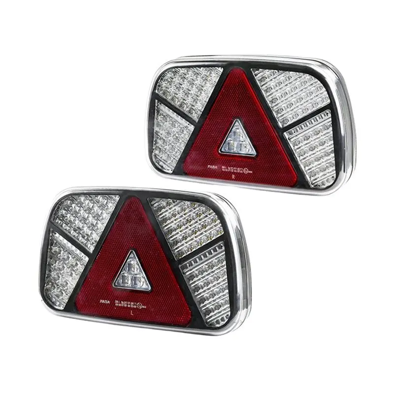 BB Truck Trailer Caravan LED Rear Tail Light Brake Stop Reverse Turn Signal License Plate Lamp Indicator 1 Set Waterproof
