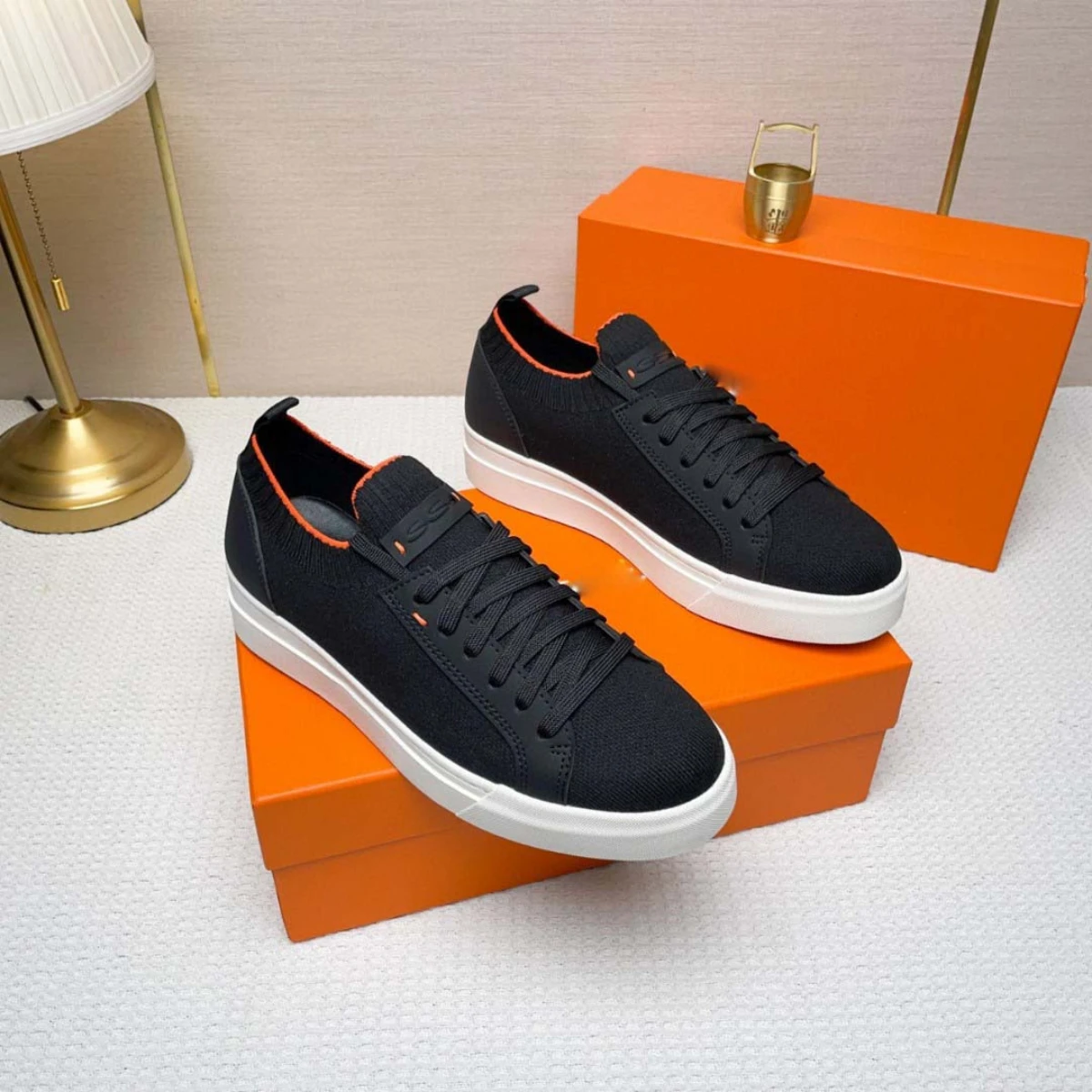 

Мужские люксовые кроссовки-кеды из трикотажной сетки на толстой подошве, дышащие, с эффектом носка, универсальные, модные, белые, для повседневной носки, 2026