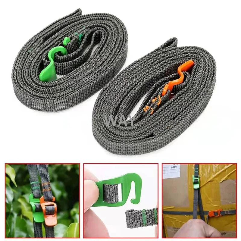 200cm Nylon Cargo Tie Down Luggage Lash Belt Strap with Cam Buckle Load 125kg Durable Outdoor Travel Kits Camping Luggage Hot