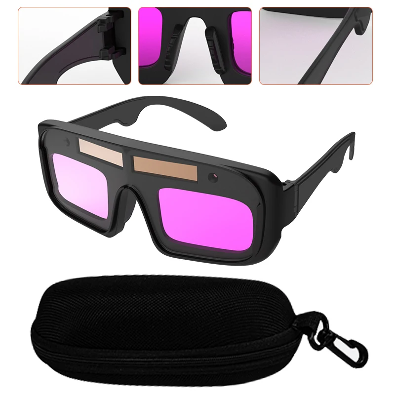 แว่นตางานเชื่อมพลังงานแสงอาทิตย์อัตโนมัติ Dimming Professional Pelindung Mata PC แว่นตาเชื่อม Anti-Glare แว่นนิรภัย