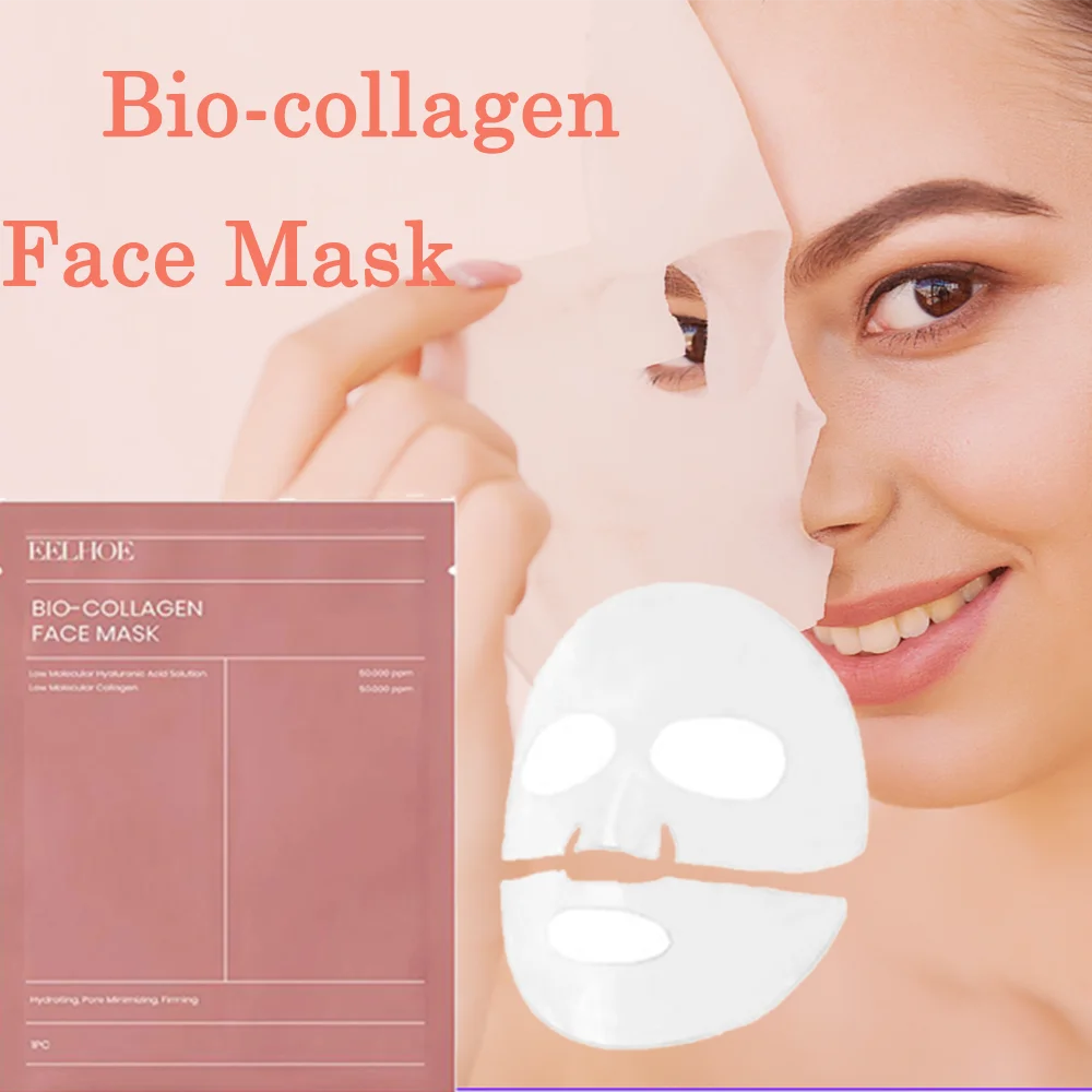 Bio-Collagen face Mask Hydrating Refreshing Moisturizing Facial Mask Vc Facial Mask Face Whitening Anti aging Skincare 1/2/5pcs