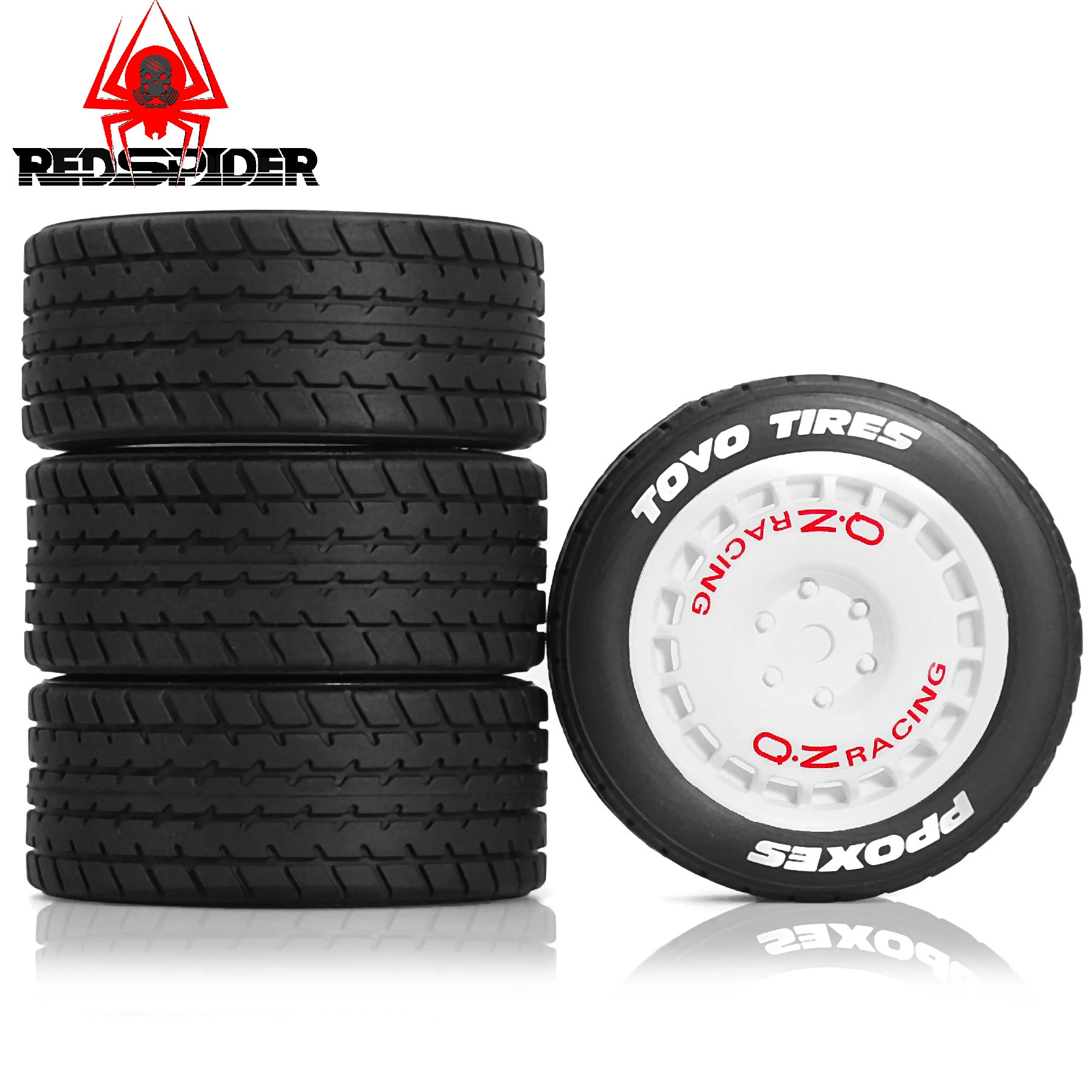 

4pcs 60mm Plastic Wheel Rubber Tire Wheel Tyre For RC Car TAMIAY M03 M04 M05 MB01 MF01 XM01 SW01 T301 1/14 MJX 14303 14304