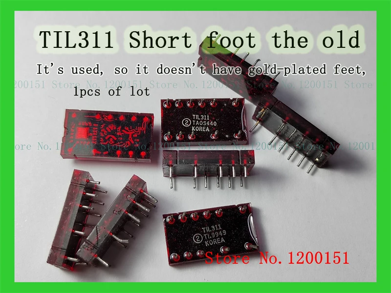 TIL311 Encapsulation DIP-11 HEXADECIMAL DISPLAY WITH T1L311