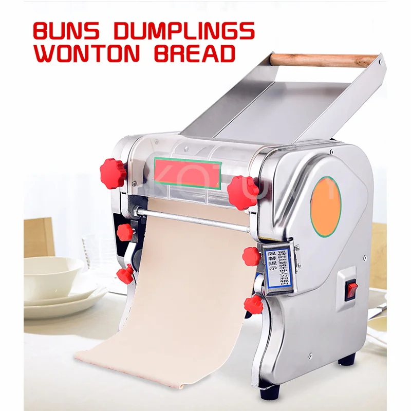 220V Commercial Dough Machine Stainless Steel Dumpling Wrapper Machine Noodle Maker Automatic Household Small Electric Dough Pre