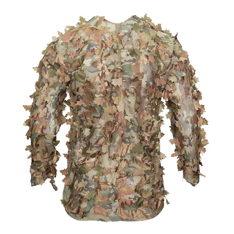 Cloak Style Hunting Tactical Camouflage Ghillie Suit Lightweight Easy-Wearing Combat Uniform Breathable Bird-watching Games Suit