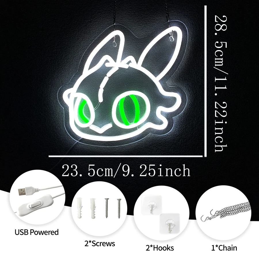 Animation Led Neon Sign, Cartoon Dragon Icon, Game Player Dream Bedroom Decor, Game Room, Bar, Man Cave, Office Wall Lamp.