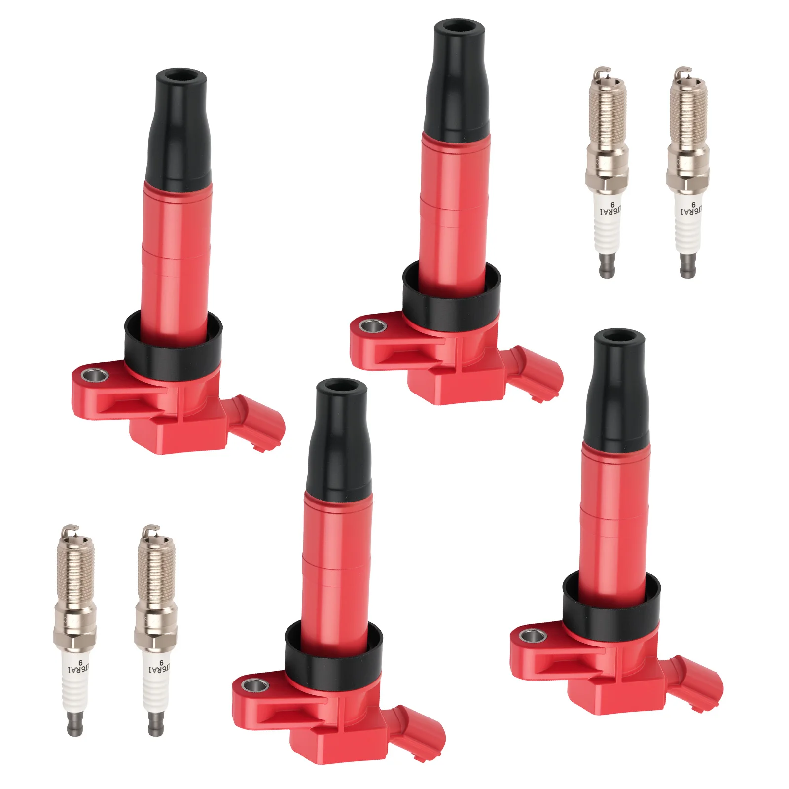 

4X Ignition Coils & Spark Plugs Set for Hyundai Equus Genesis V8 4.6L 2009-2012
