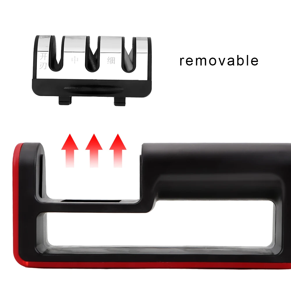 Sharpening Stone Kitchen Tools Cutter Sharpening Tool Household Whetstone Professional 3 Stages Sharpener