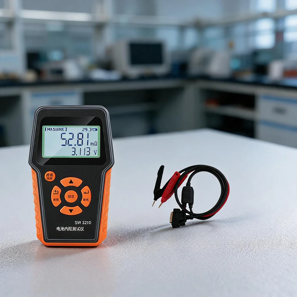 SW3210 Internal Resistance Tester For Batteries With Voltage & Temp Measurement, Backlit Dual Display & Auto Shutdown