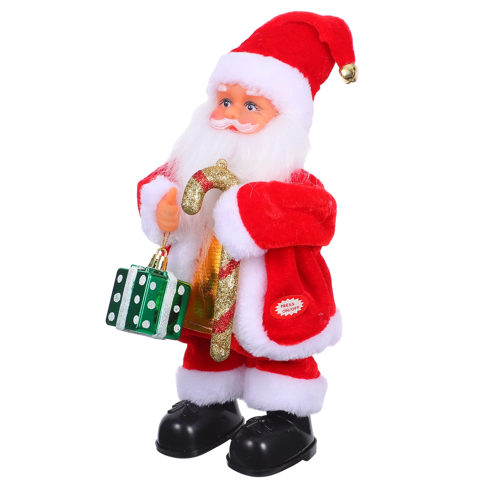 Santa Toy Christmas Party Toys Cartoon Electric Decor Crutch Favors Plastic Decorative Decorations