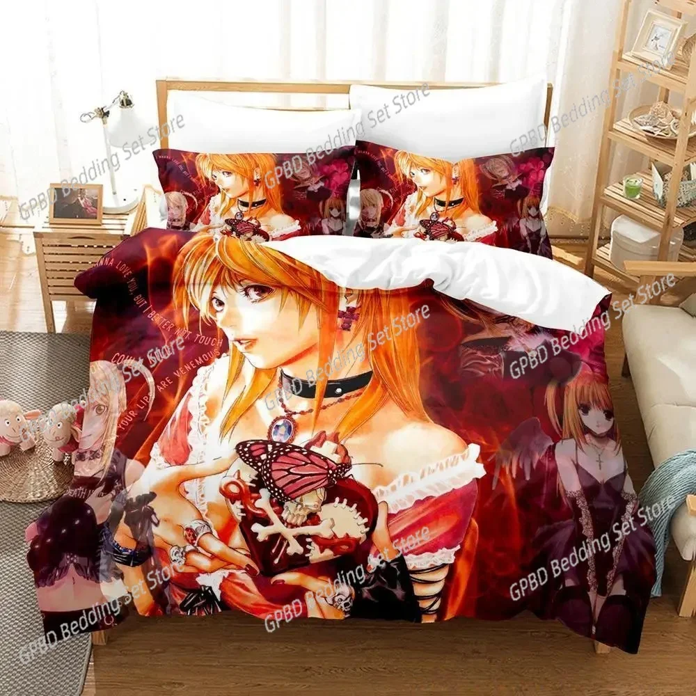 Death Note Misa Amane Bedding Set Single Twin Full Queen King Size Bed Set Aldult Kid Bedroom Duvetcover Sets bed sheet set 2025