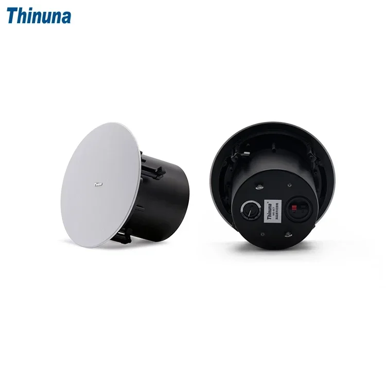 2025 Thinuna MS-8CT II Hochwertiger 8 Ohm 100 W Koaxial-Deckenlautsprecher mit rückseitiger Abdeckung für Restaurant-Hintergrundmusik-PA-System