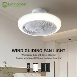 Ventilatore da soffitto a LED Luce moderna ad alto vento Silenzioso APP Telecomando Soggiorno Camera da letto Sala da pranzo Apparecchi di illuminazione dimmerabili