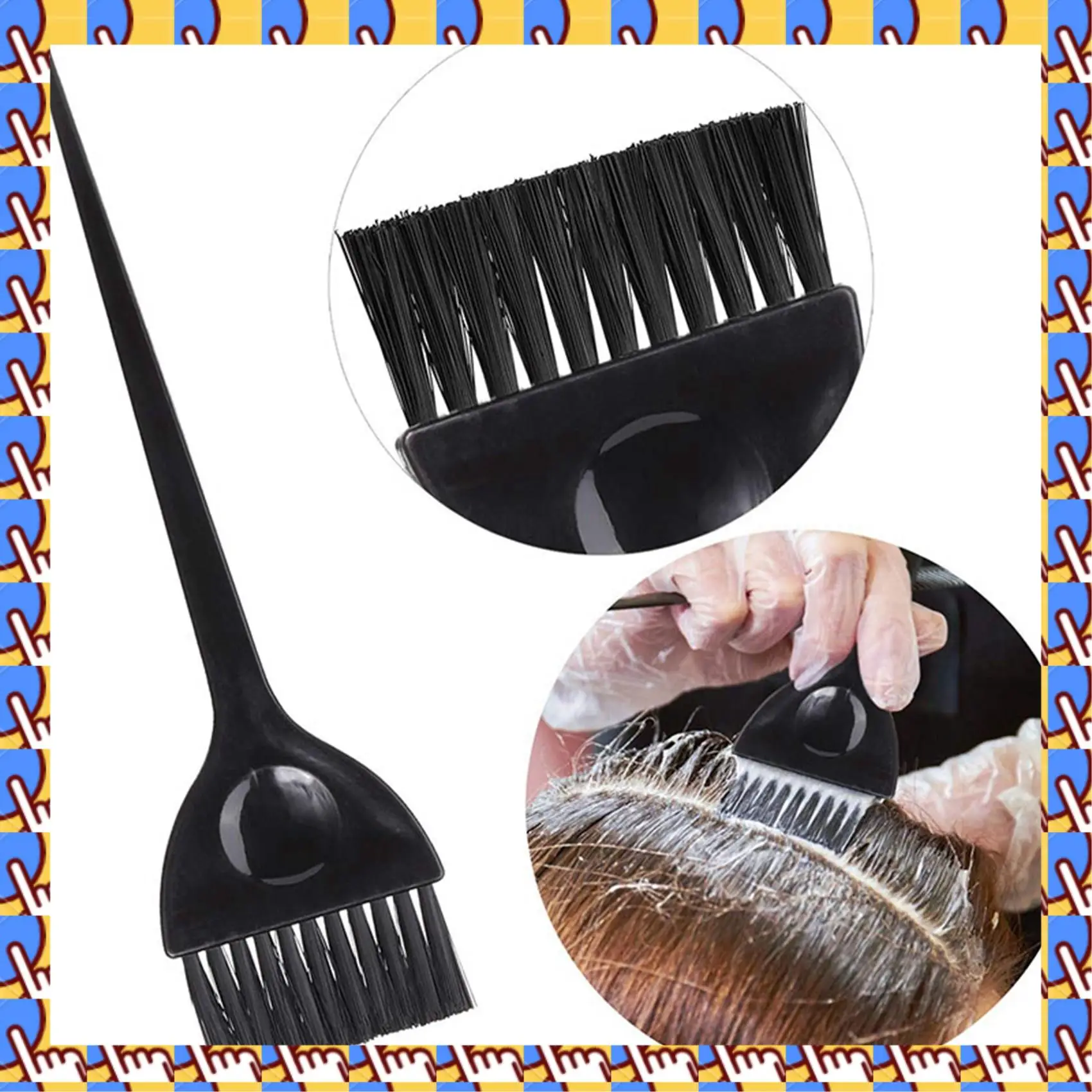 

A20M 10 шт. Профессиональный инструмент для окрашивания волос, подходит для салона и дома, расческа-кисть для окрашивания волос, чаша для окрашивания, миксер для краски черный