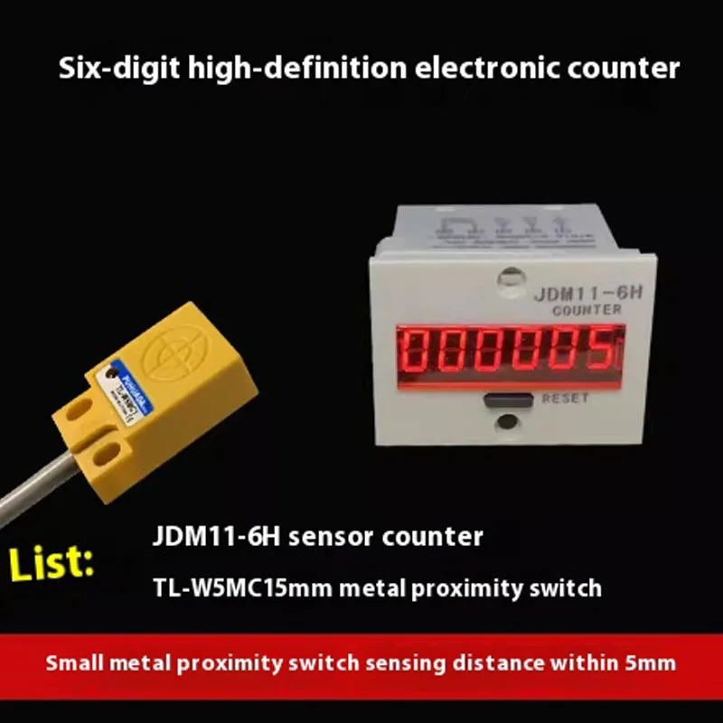 عداد شاشة ديجيتال إلكترونية مكون من 6 أرقام JDM11-6H خط تجميع عد الجهد الكهروضوئي عد الاستشعار
