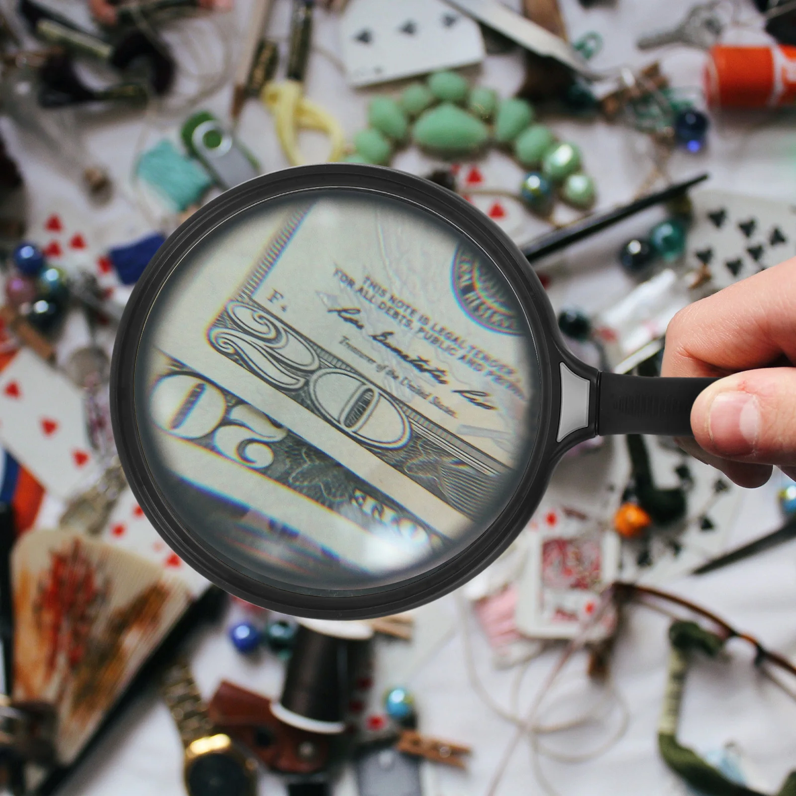 

Reading Magnifier for Seniors with 3X Enlargement Handheld Lightweight Design for Easy Viewing of Text Documents and Fine