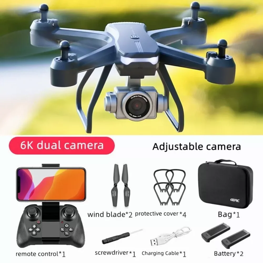 

2026 V14 Professional RC Drone 6K HD Dual Camera WiFi FPV Foldable Quadcopter Portable Aerial Photography Four-Axis Aircraft
