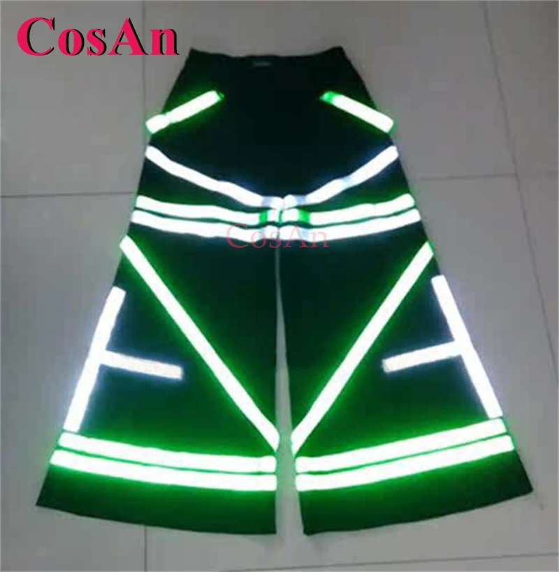 

Модные брюки CosAn с крестообразными узорами и светоотражающими полосами, в стиле AUS Death God, для танцевальных выступлений Melbourne Shuffle Ghost Dance, расклешенные, новинка