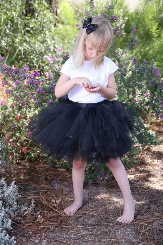Girls Tutu Skirt with Headband Fluffy Baby Girl Birthday Party Tutu Outfit Halloween Lion Costume for Kids Tulle Skirt view 4