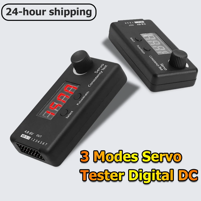 

3 Modes Servo Tester Digital DC 4.8-6V Accurate PPM Consistency Measurement for RC Helicopter Airplane Steering Gear