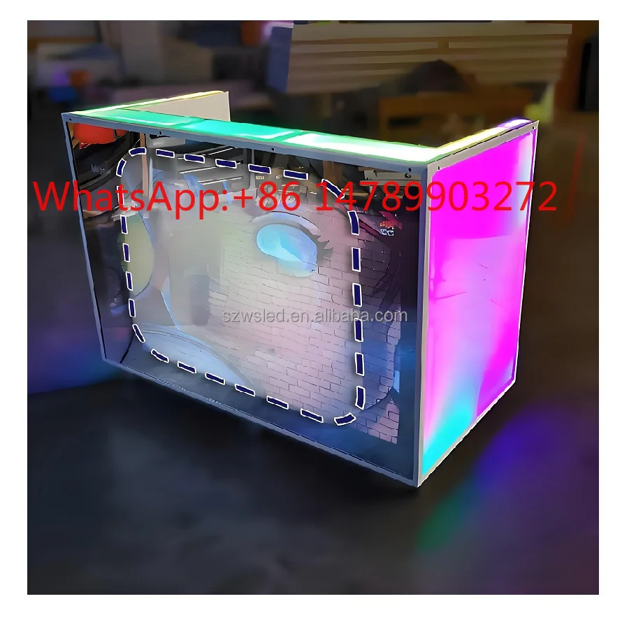P4 Irregular Triangle LED DJ Booth Creative Shape Night Club DJ Console Display Screen