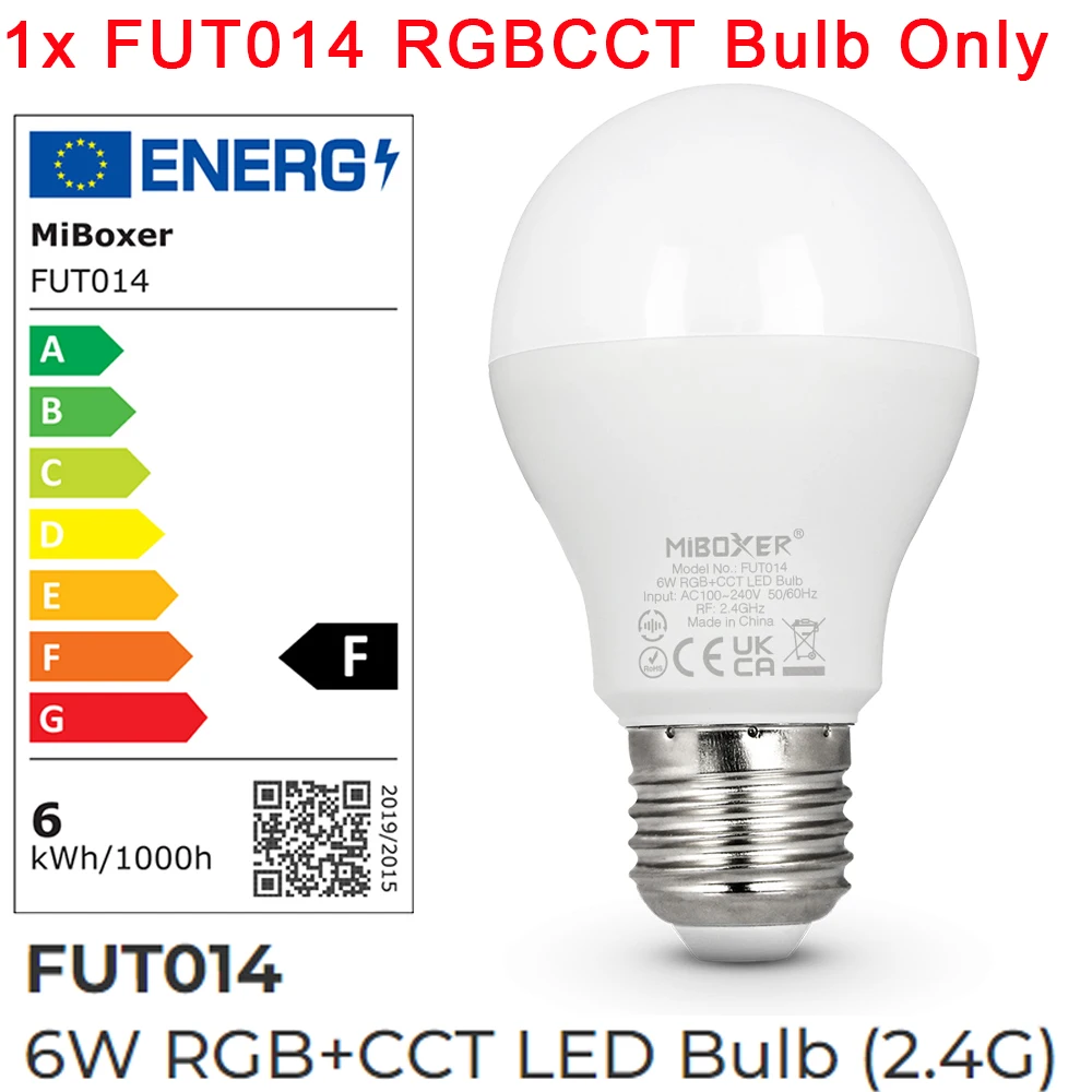 MiBoxer 2.4G RF LED-lamp MR16 GU10 E14 E27 LED-lamp 4W 5W 6W 9W 12W RGB + CCT LED-spotlamp Draadloze afstandsbediening WiFi APP-bediening