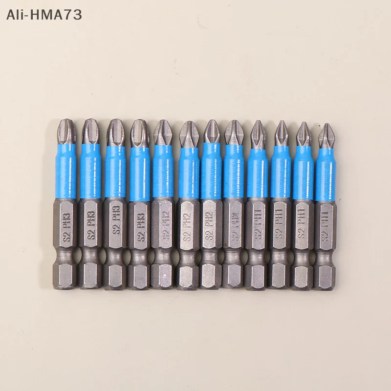 6/12Pcs Hexagonal Handle Anti Skid Electric Screwdriver Woodworking Cross Screwdriver Tool Set PH1 PH2 PH3 PZ1 PZ2 PZ3