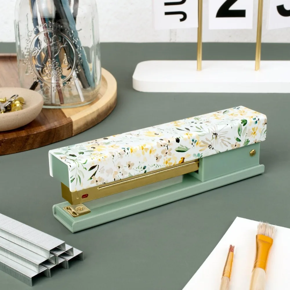 Stapler , 20 Sheet Capacity, Full Strip, Wildflowers, Colorful Fashion Design