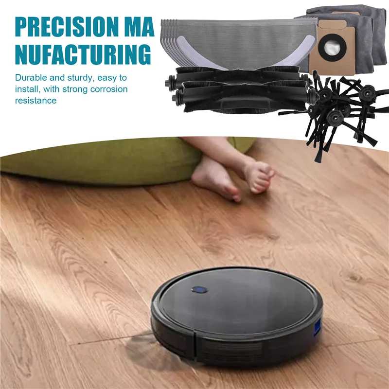 

High Quality-For Eufy Clean X8 Pro Replacement Parts Accessories Main Side Brush Hepa Filter Mop Cloth Dust Bag