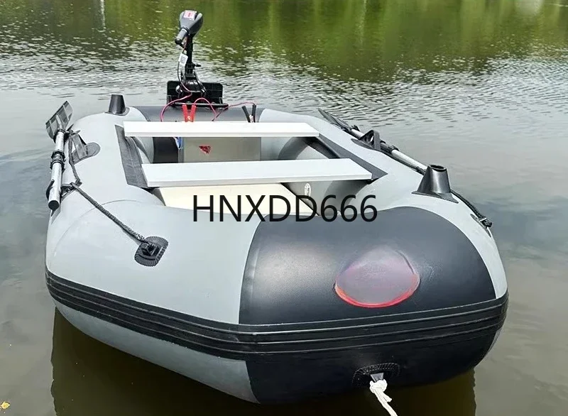 Rubber thickened inflatable boat, wear-resistant assault boat, hard bottom folding special Luya hovercraft