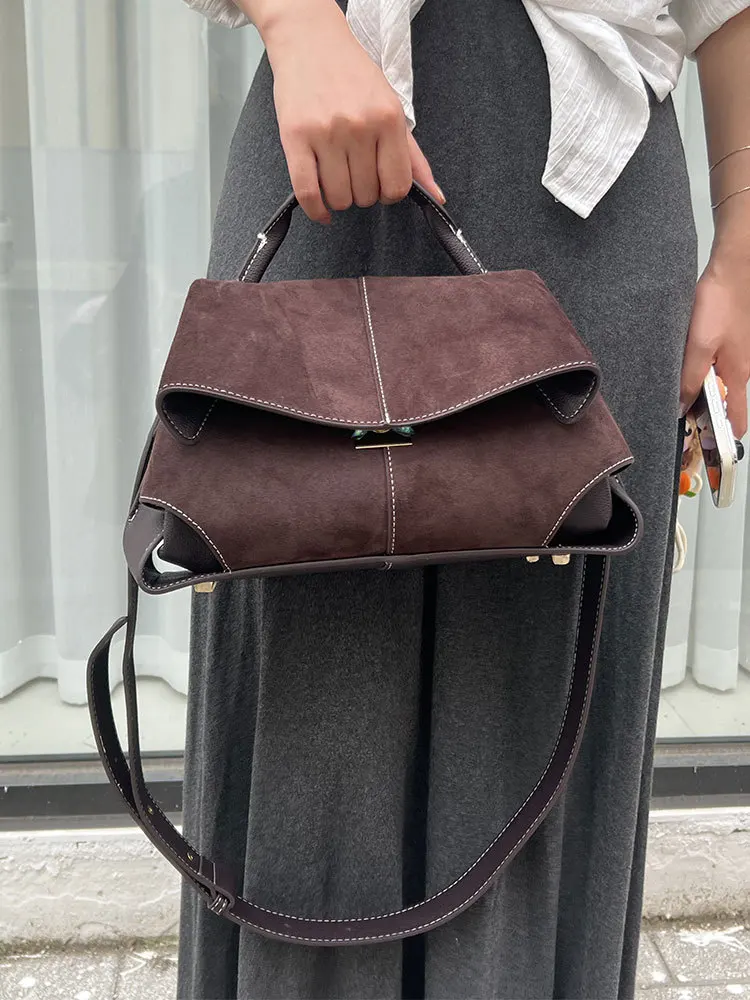 الخريف والشتاء جديد ماتي حقيبة يد جلدية الراقية يشعر سيدة العصرية مصمم رفرف حقائب كتف العلامة التجارية عادية سحابة شل حمل