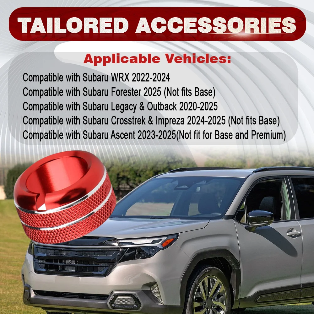 

2Pcs Car Rearview Mirror Control Adjust Knob Ring Cover For Subaru WRX Forester Ascent Legacy & Outback Crosstrek & Impreza