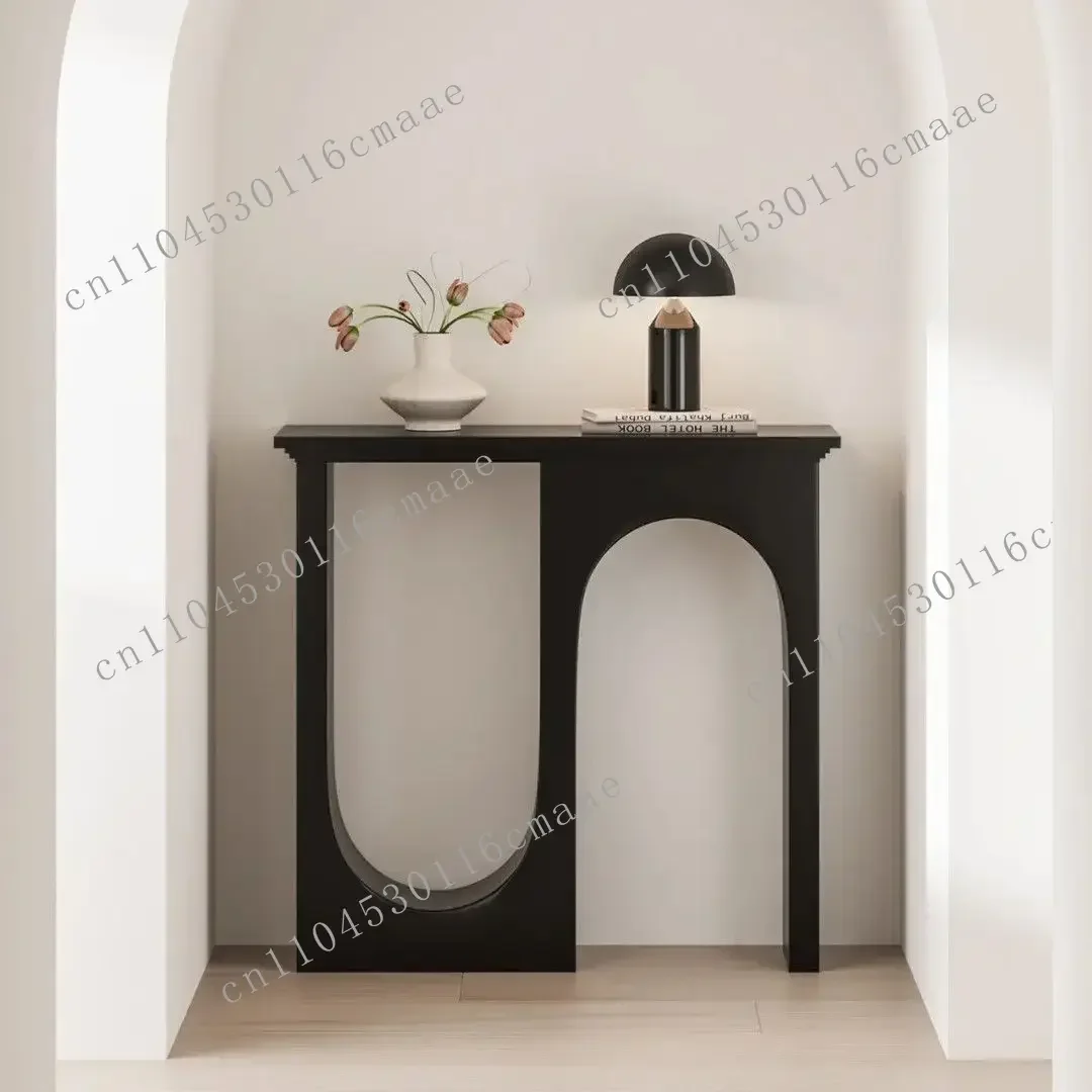 New Cream Colored Decorative Cabinet, Simple White and Red Living Room Table