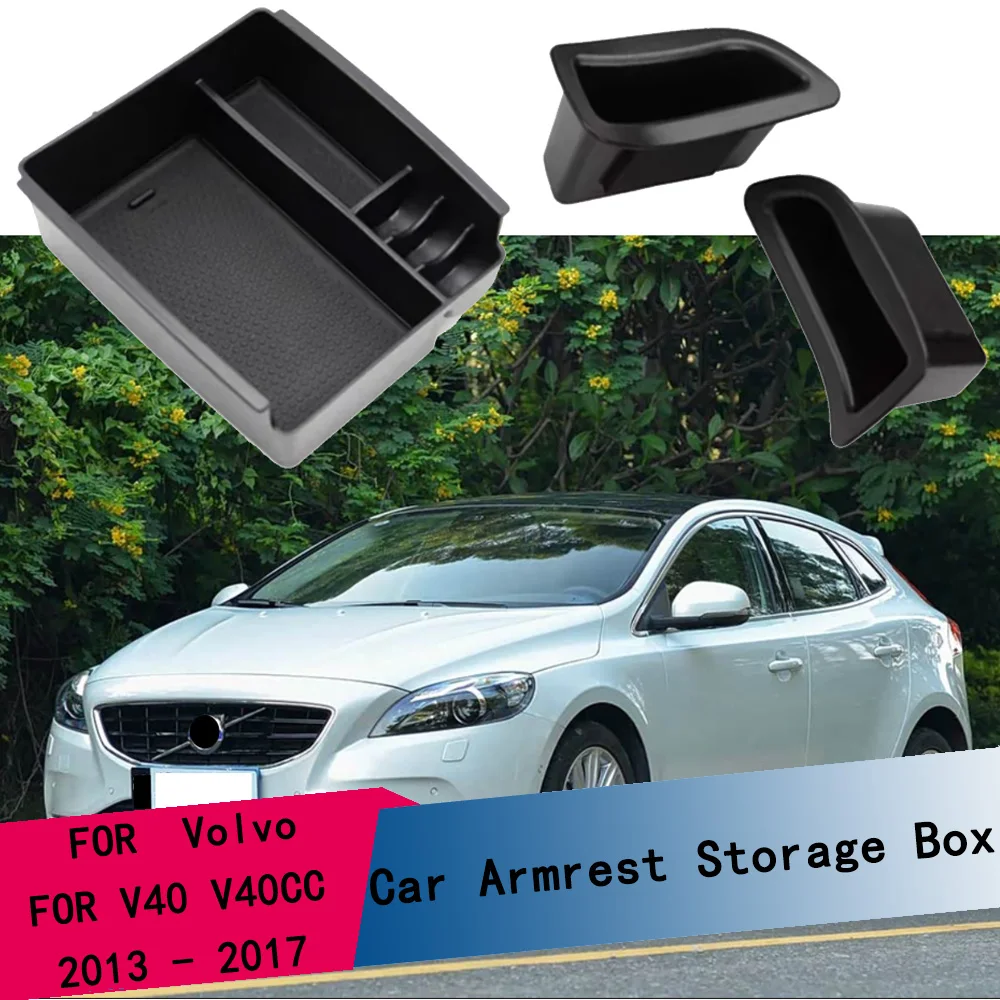 ABS-Auto-Türgriff-Ablage, Armlehnenbox, Aufbewahrungsbox, Organizer für Volvo V40 V40CC 2013 2014 2015 2016 2017 Autozubehör